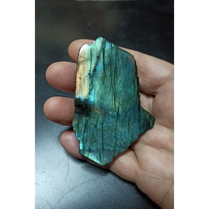 Işıltılı Labradorit Düz Kesim Doğal Parça DKL6