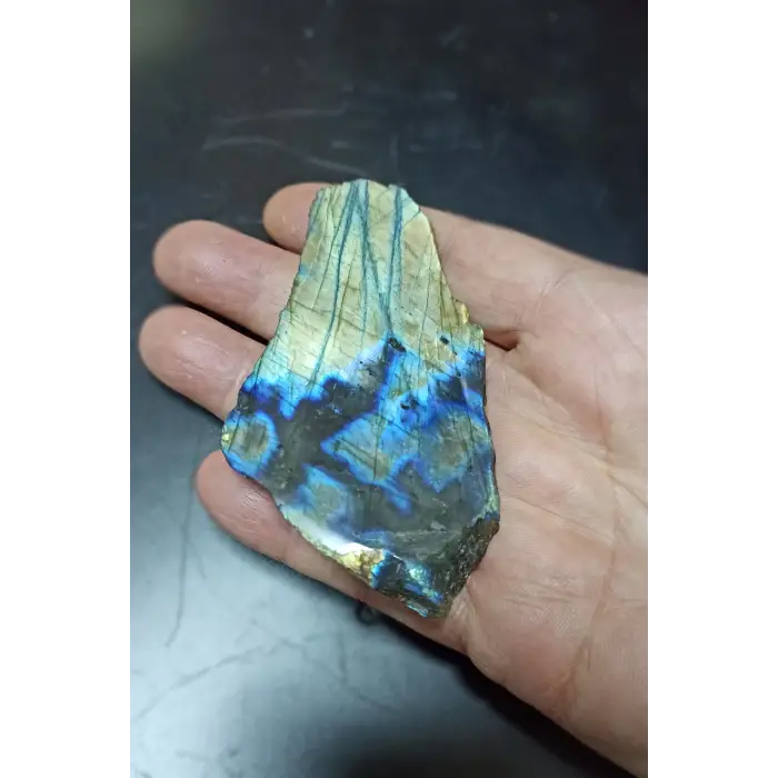 Işıltılı Labradorit Düz Kesim Doğal Parça DKL6