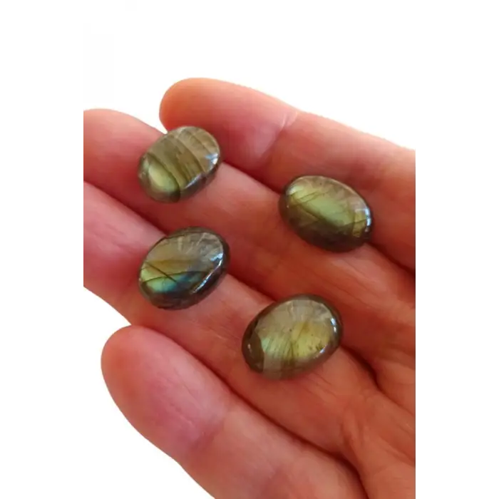 Işıltılı Labradorit Kabaşon Yüzük Taşı 448-2