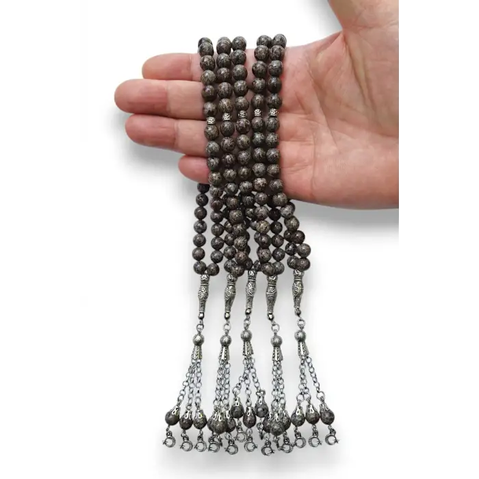 Kahverengi Jasper Doğal Taş Tesbih 504-1