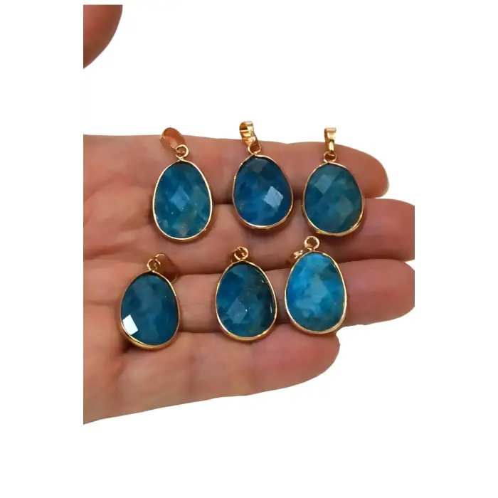 Kaliteli Apatit Doğal Taş Kolye 301-4