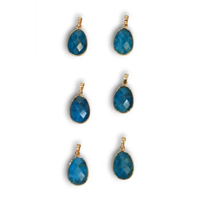 Kaliteli Apatit Doğal Taş Kolye 301-4