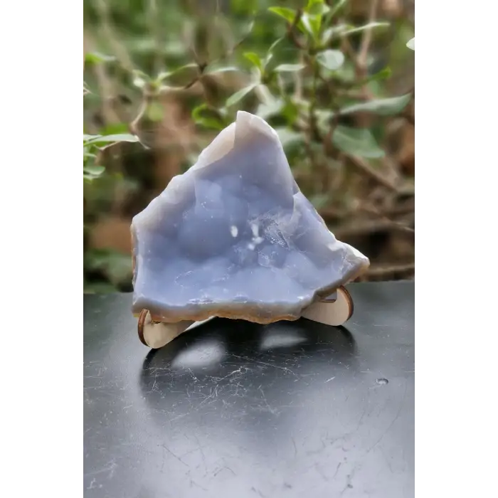 Kalsedon Doğal Dekoratif Kütle Standlı 30-KL