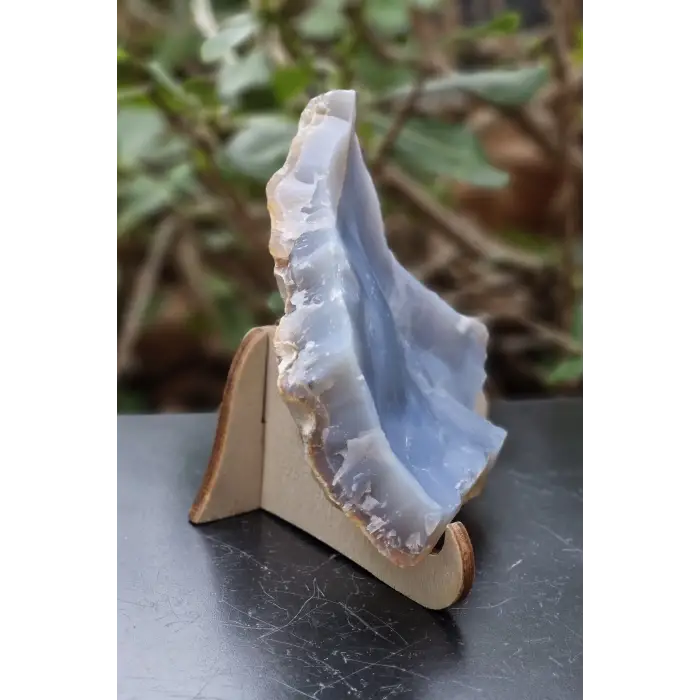 Kalsedon Doğal Dekoratif Kütle Standlı 30-KL