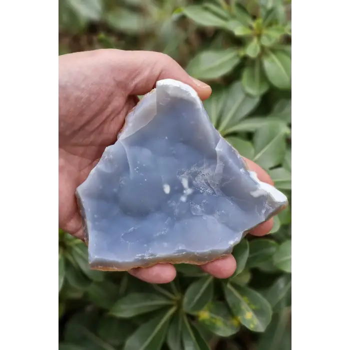 Kalsedon Doğal Dekoratif Kütle Standlı 30-KL