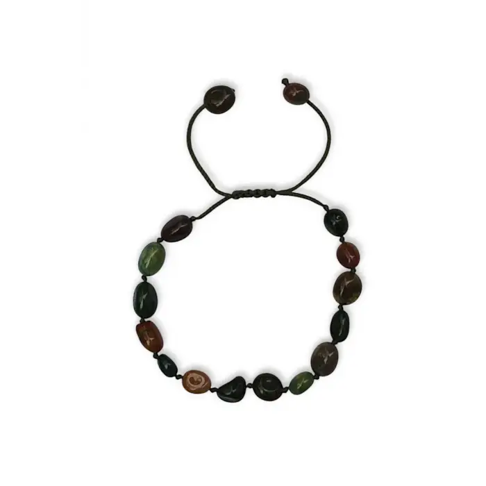 Kan Taşı Bileklik Makrome Ayarlı 675-6