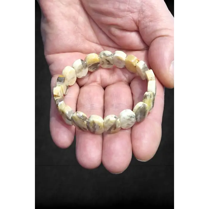 Karışık Renkli Opal Taşı Bileklik Elastik Yapılı 425-3