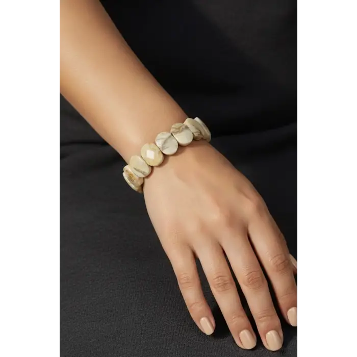 Karışık Renkli Opal Taşı Bileklik Elastik Yapılı 425-3