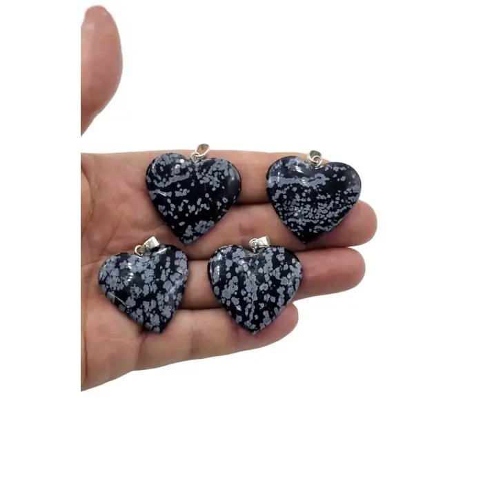 Kartanesi Obsidyen Kalp Kesim Kolye 310-5