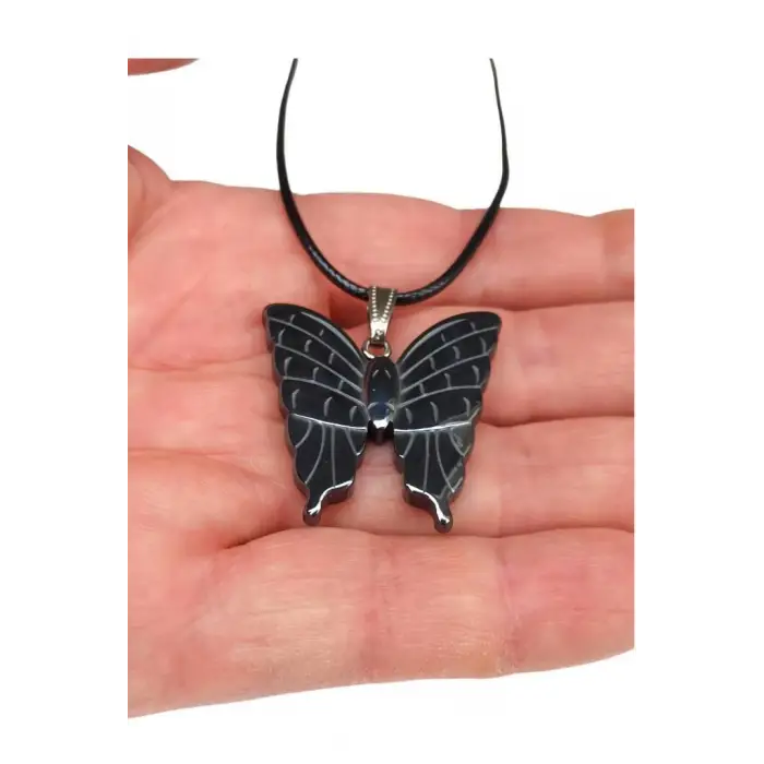 Kelebek Figürü Hematit Kolye 127-5