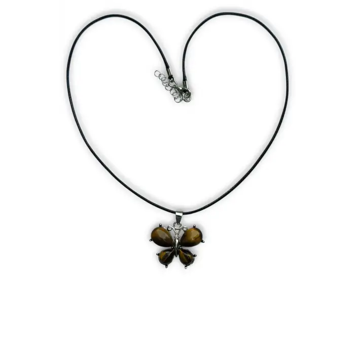 Kelebek Motifli Kaplangözü Kolye 470-4