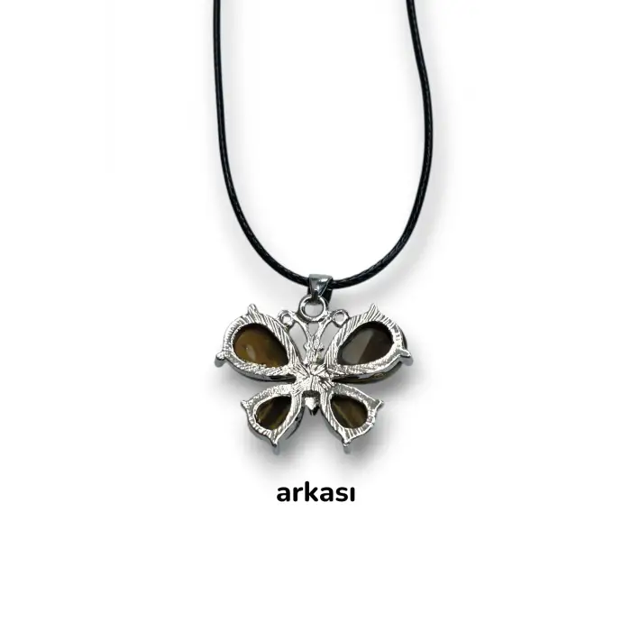 Kelebek Motifli Kaplangözü Kolye 470-4