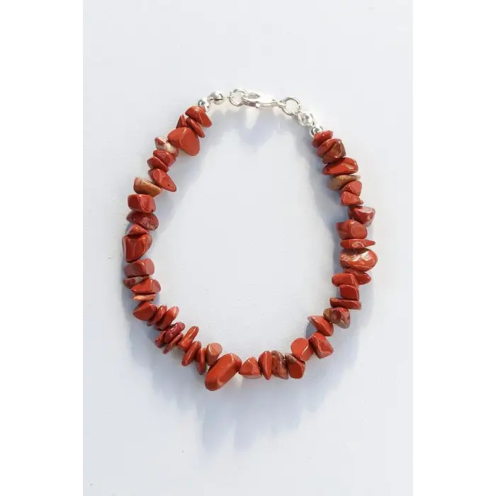 Kırmızı Jasper Bileklik Kırıktaş 660-1