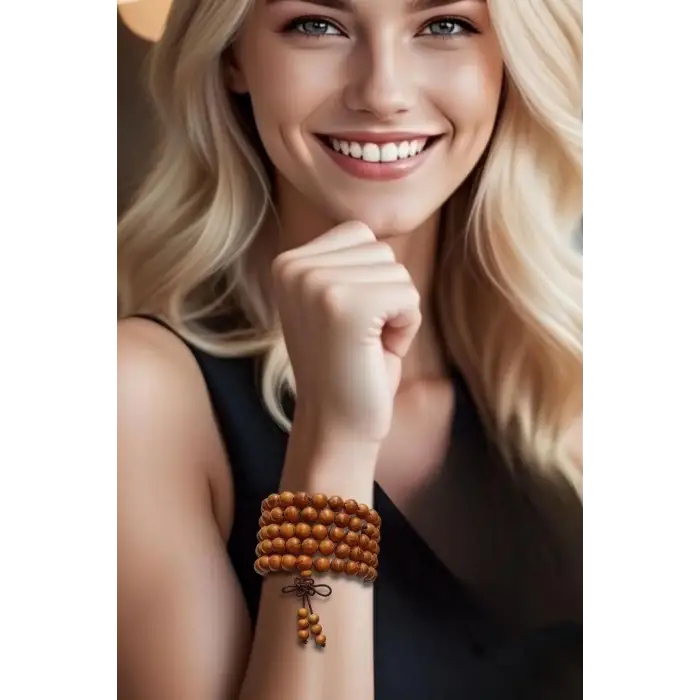 Kolye ve Bileklik Olarak Kullanılan 108 Mala Sandal Ağacı 236