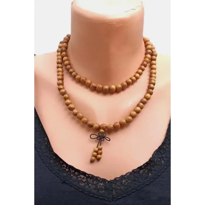 Kolye ve Bileklik Olarak Kullanılan 108 Mala Sandal Ağacı 236