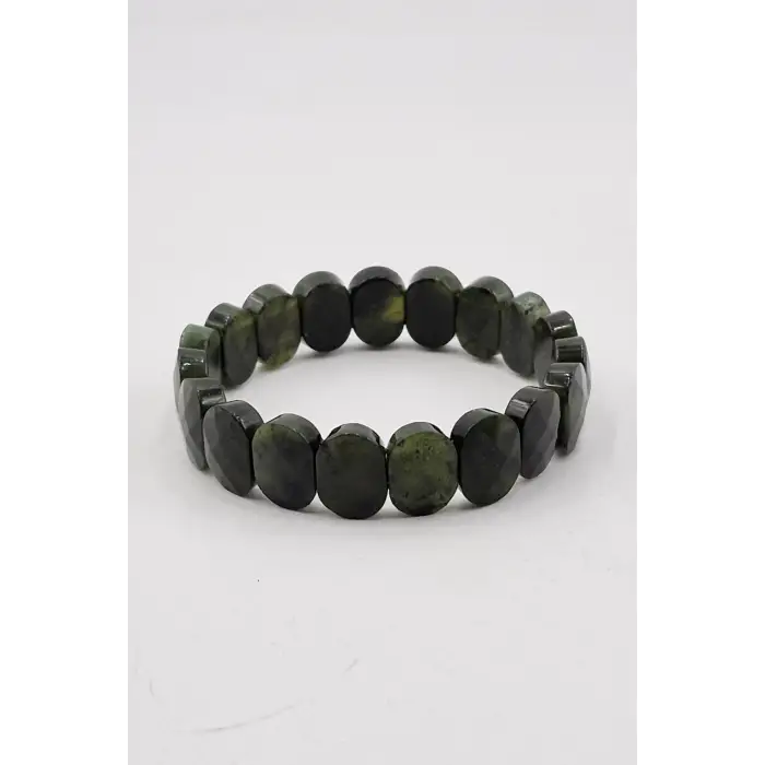 Koyu Renk Kanada Yeşimi Bileklik 548