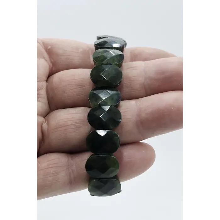 Koyu Renk Kanada Yeşimi Bileklik 548