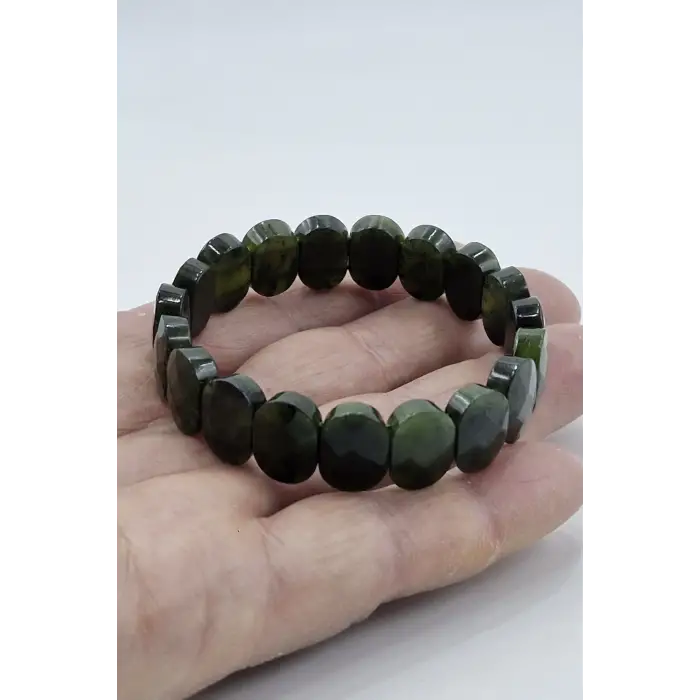 Koyu Renk Kanada Yeşimi Bileklik 548