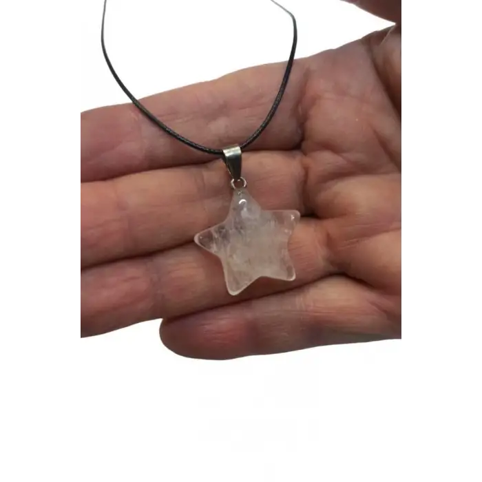 Kristal Kuvars Yıldız Kolye 212-2