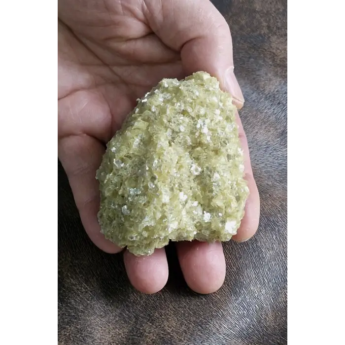 Kristal Yapılı Sarı Lepidolit Doğal Parça 9-SL