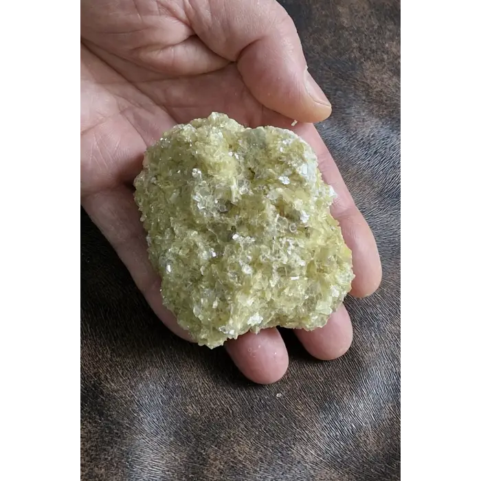 Kristal Yapılı Sarı Lepidolit Doğal Parça 9-SL