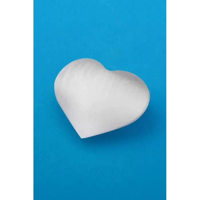 Küçük Boy Beyaz Selenit Kalp