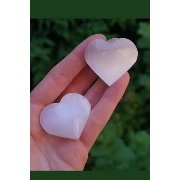 Küçük Boy Beyaz Selenit Kalp