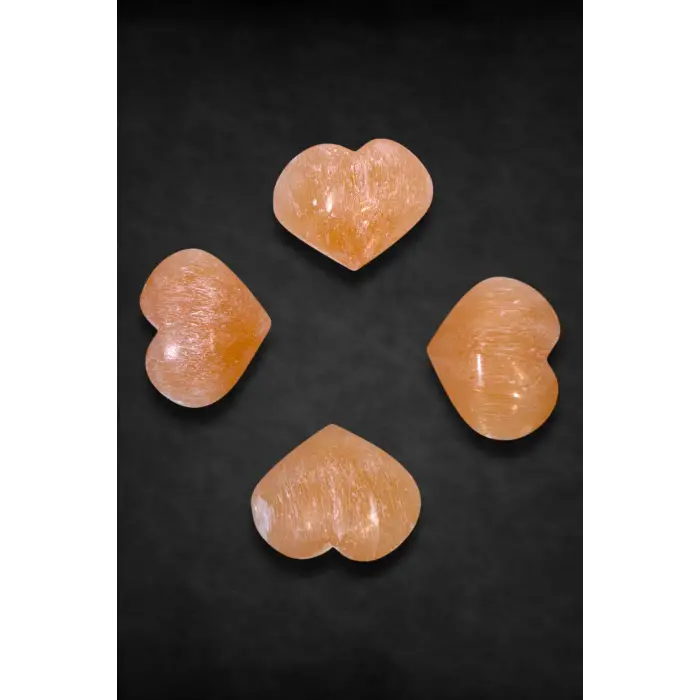 Küçük Boy Turuncu Selenit Kalp