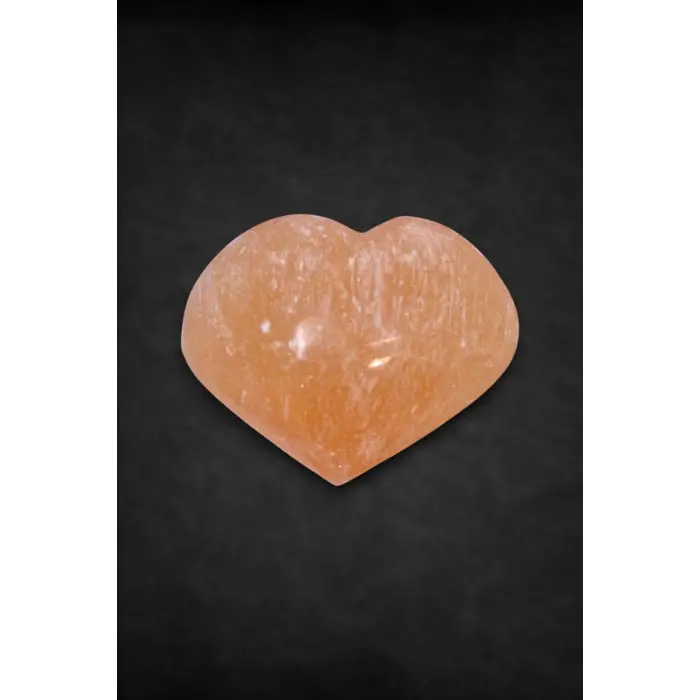 Küçük Boy Turuncu Selenit Kalp
