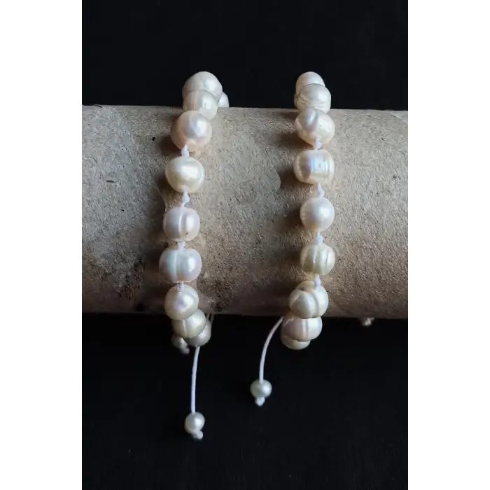 Kültür İncisi Bileklik, Makrome Ayarlı 669-3