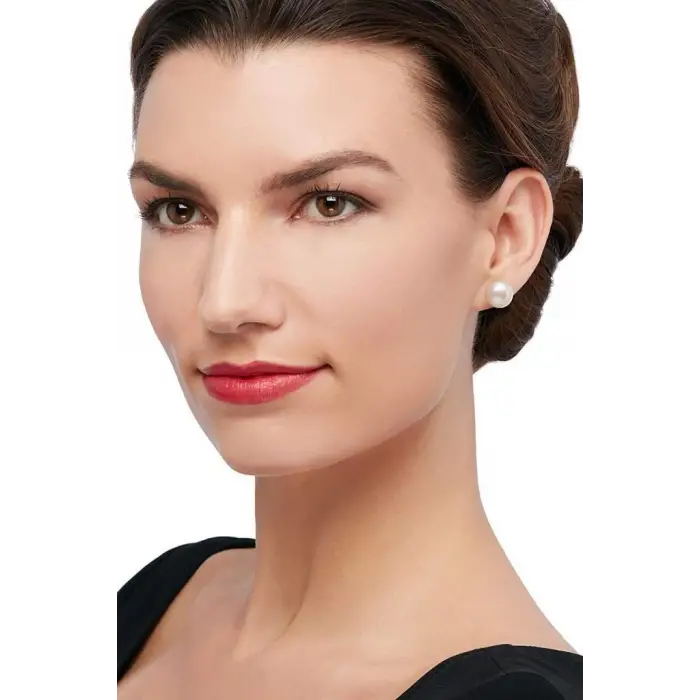 Kültür İncisi Çivili Küpe - 11 mm. İnci küpe 226