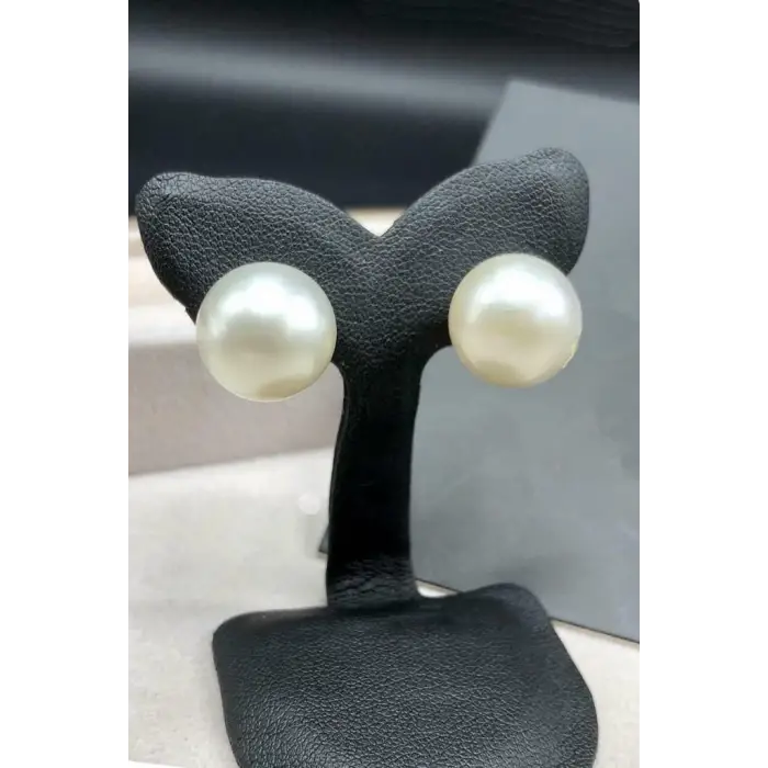 Kültür İncisi Çivili Küpe - 11 mm. İnci küpe 226