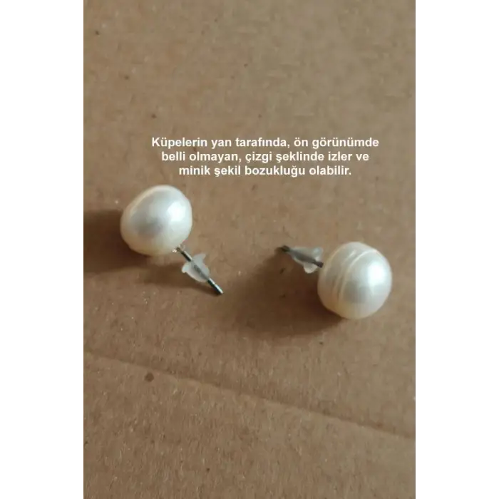 Kültür İncisi Çivili Küpe - 11 mm. İnci küpe 226