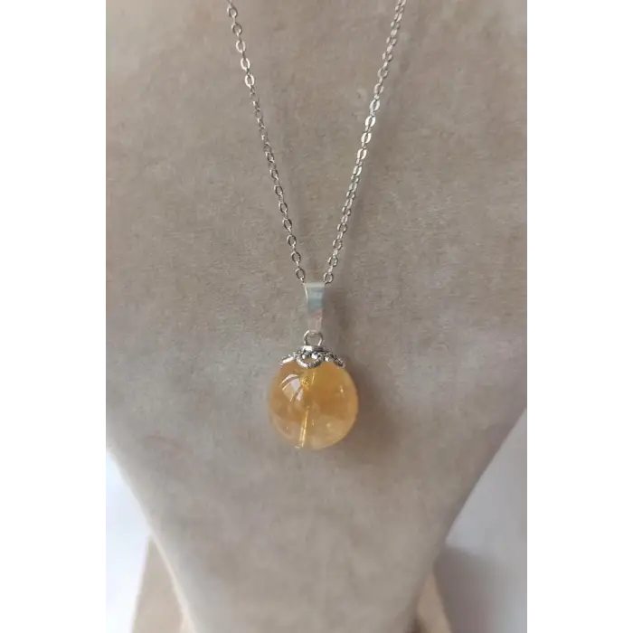 Küre Kesim Sitrin Kolye 467-2