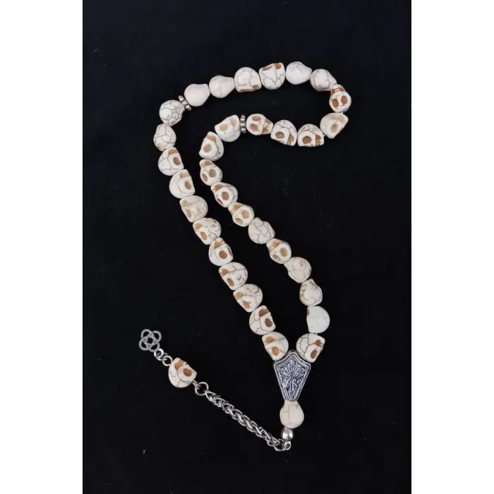 Kurukafa Taş Tesbih Beyaz 104