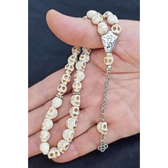 Kurukafa Taş Tesbih Beyaz 104