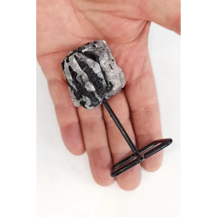 Kuvars İçinde Siyah Turmalin Dekoratif Parça 30-3