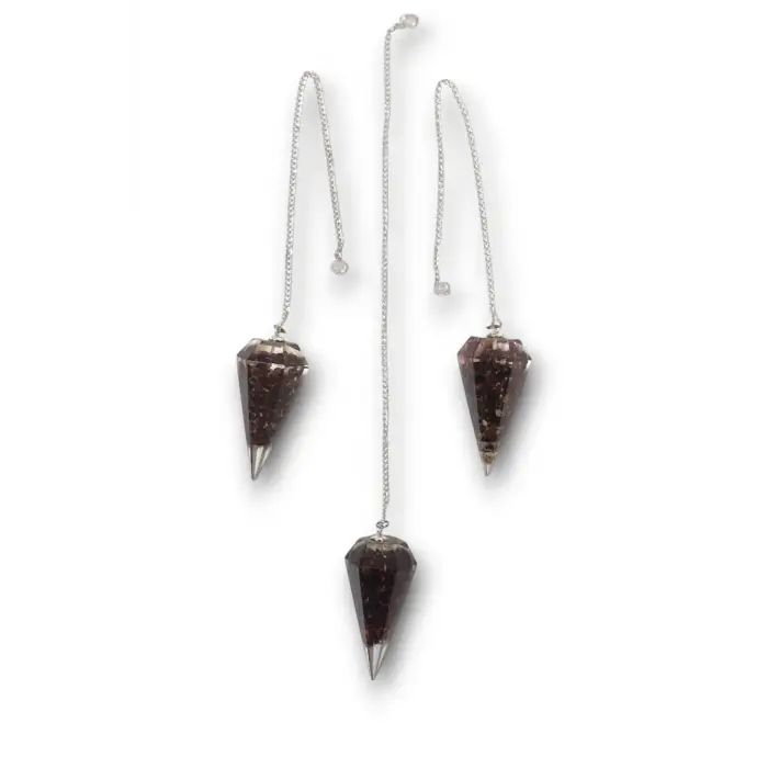 Lal, Garnet Taşlı Orgonit Pandül Sarkaç 440-5
