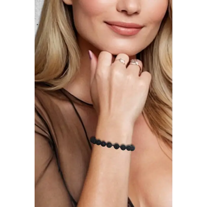 Lav Taşı Bileklik Makrome Ayarlı 545-1