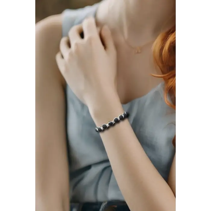 Lav Taşı Makrome Bileklik 661-3