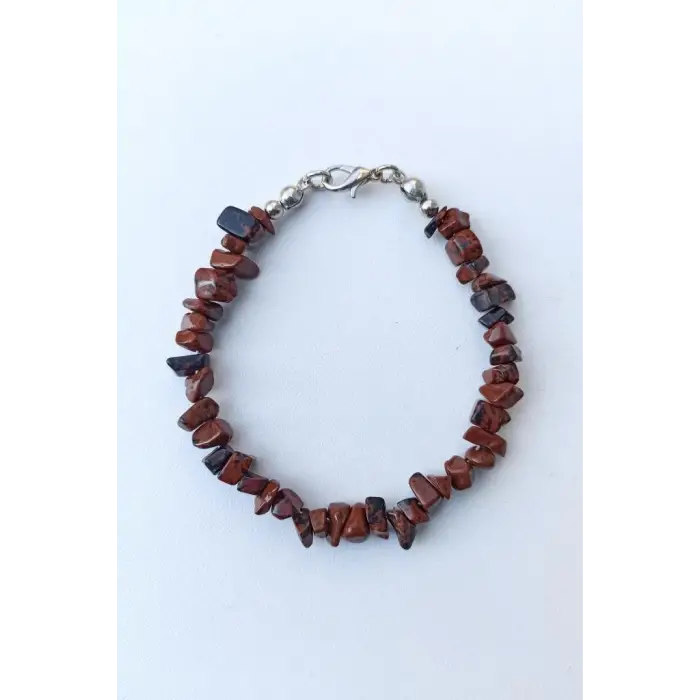 Mahagony Obsidyen Kırıktaş Bileklik 637-2