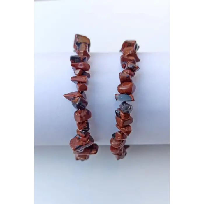 Mahagony Obsidyen Kırıktaş Bileklik 637-2