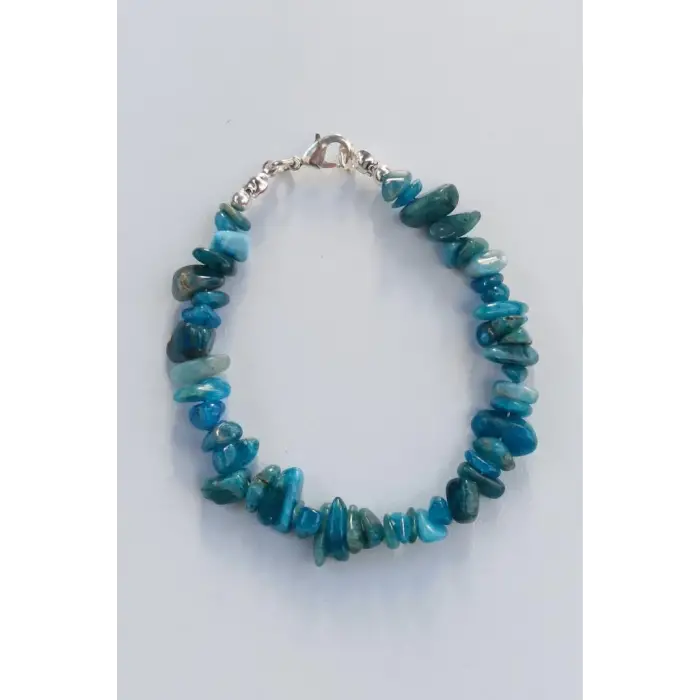 Mavi Apatit Bileklik Kırıktaş 413-2