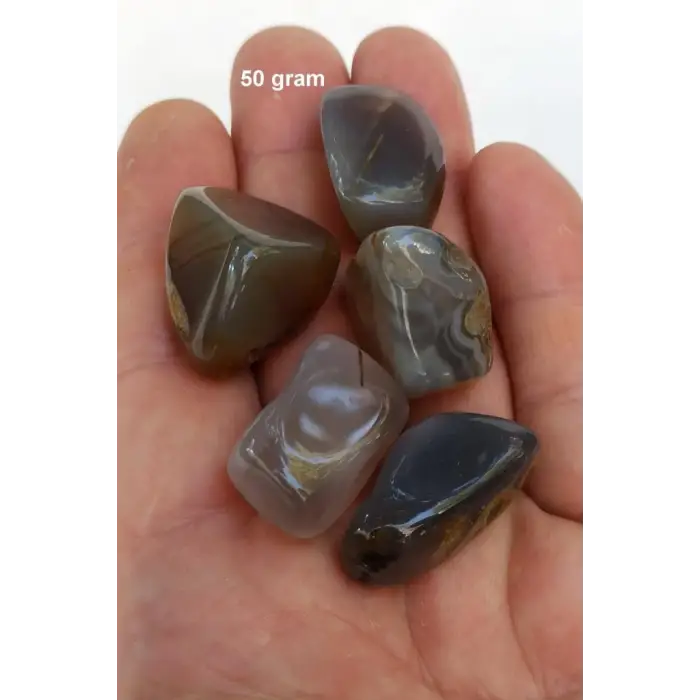 Mavili Akik Tamburlu Küçük Parçalar 50 Gram 327