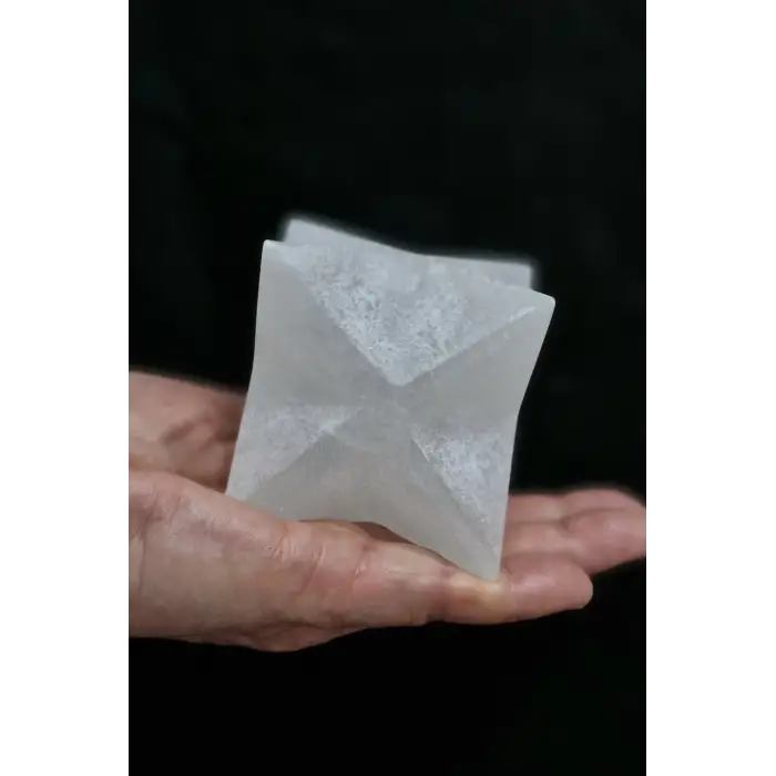 Merkaba Yıldızı Doğal Beyaz Selenit