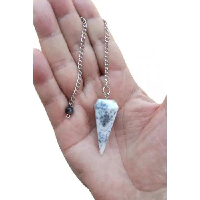 Merlinit, Dendritli Opal Doğal Taş Pandül - Sarkaç 305-3