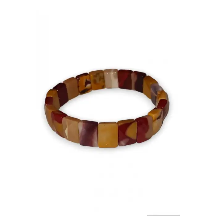 Mokait Jasper Bileklik Faset Kesim Elastik Yapılı 332-1