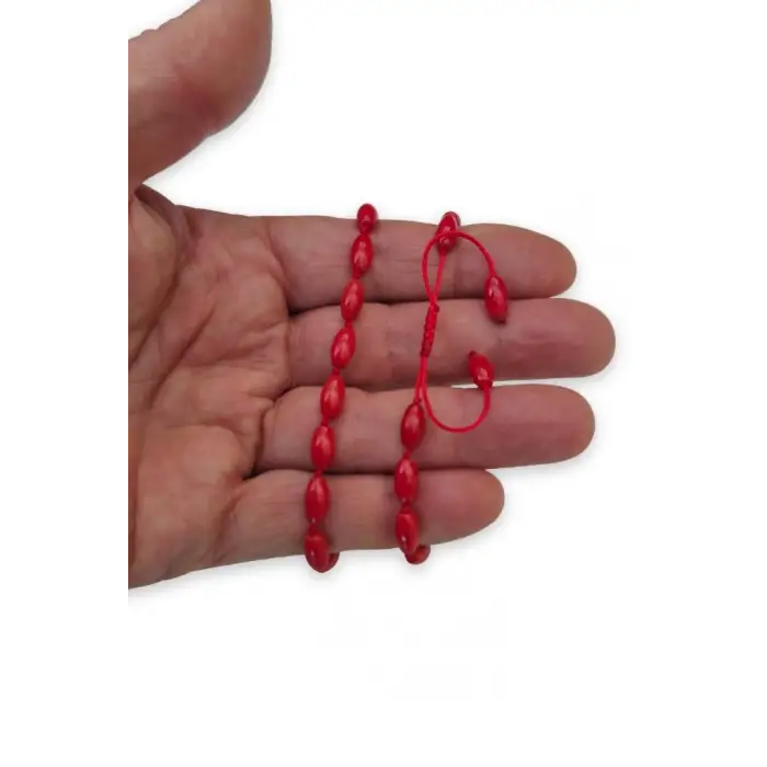 Oval Kesim Mercan Bileklik Makrome Ayarlı 328-2