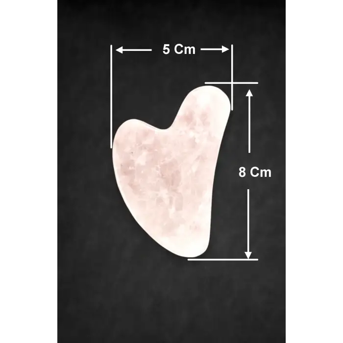 Pembe Kuvars Gua Sha Yüz Yogası, Masaj Taşı 530G