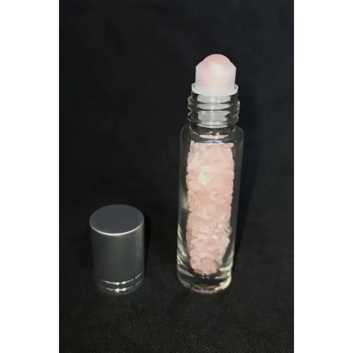 Pembe Kuvars Taşlı Esans Şişesi 118PK